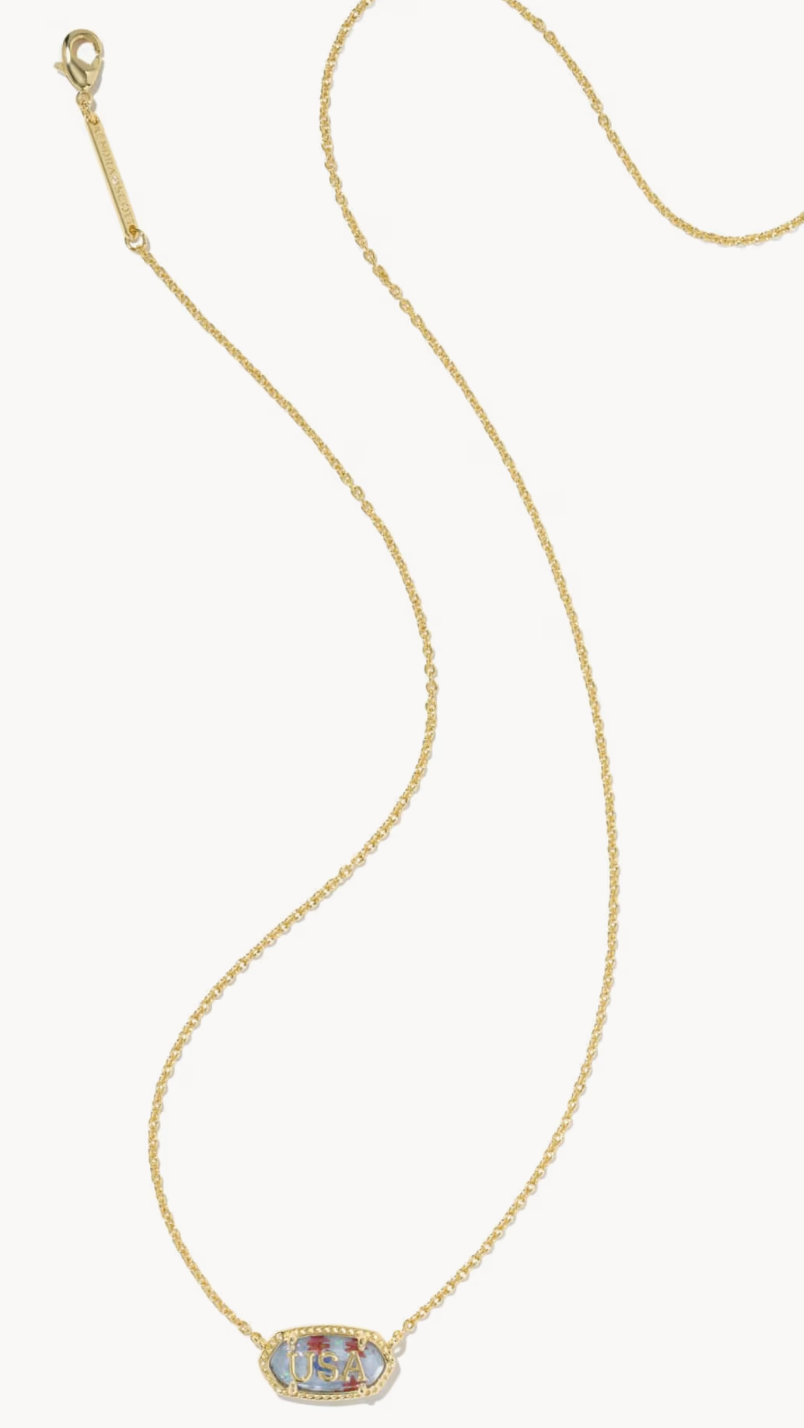 Kendra Scott - Elisa USA Pendant Gold