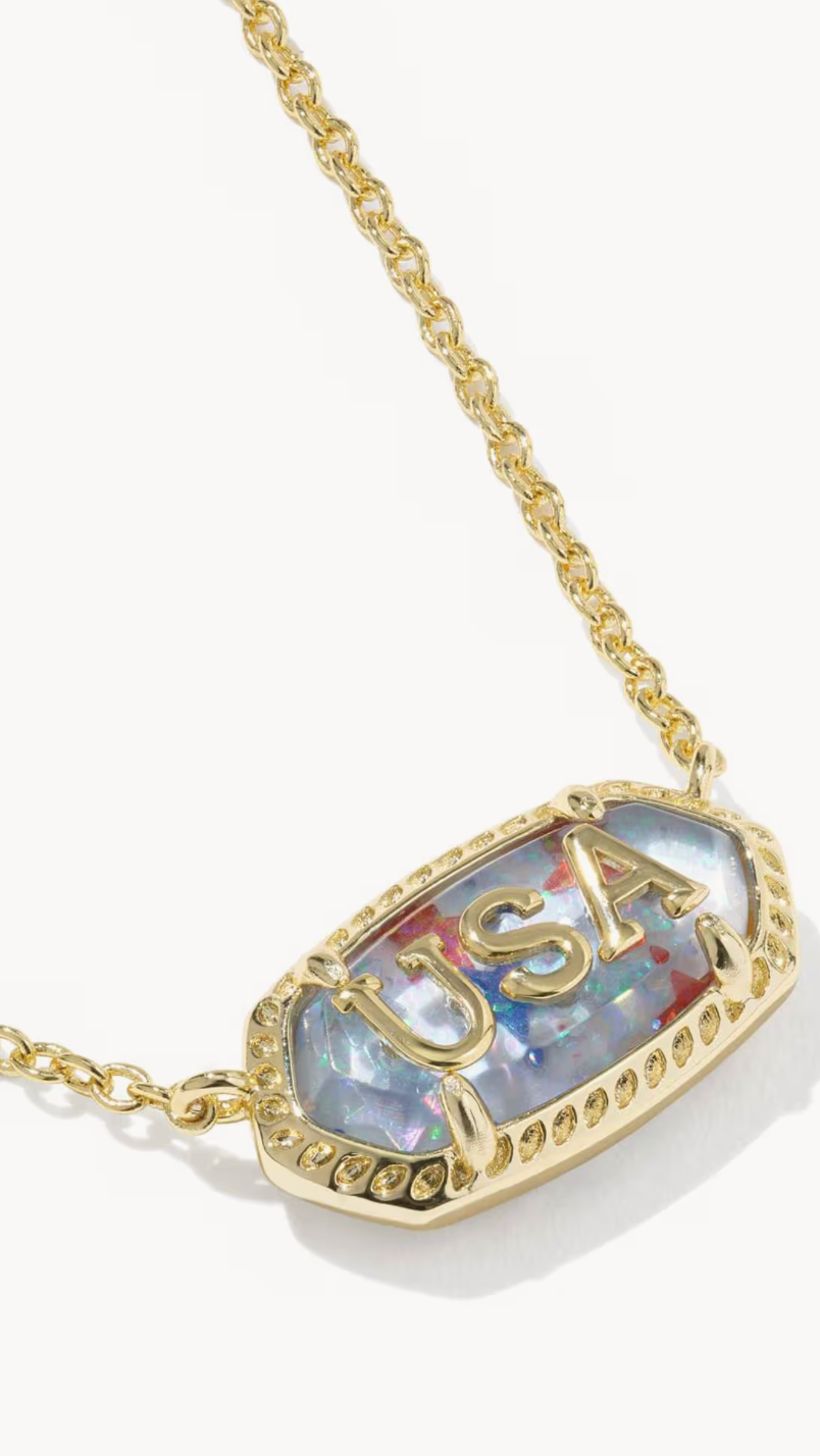 Kendra Scott - Elisa USA Pendant Gold