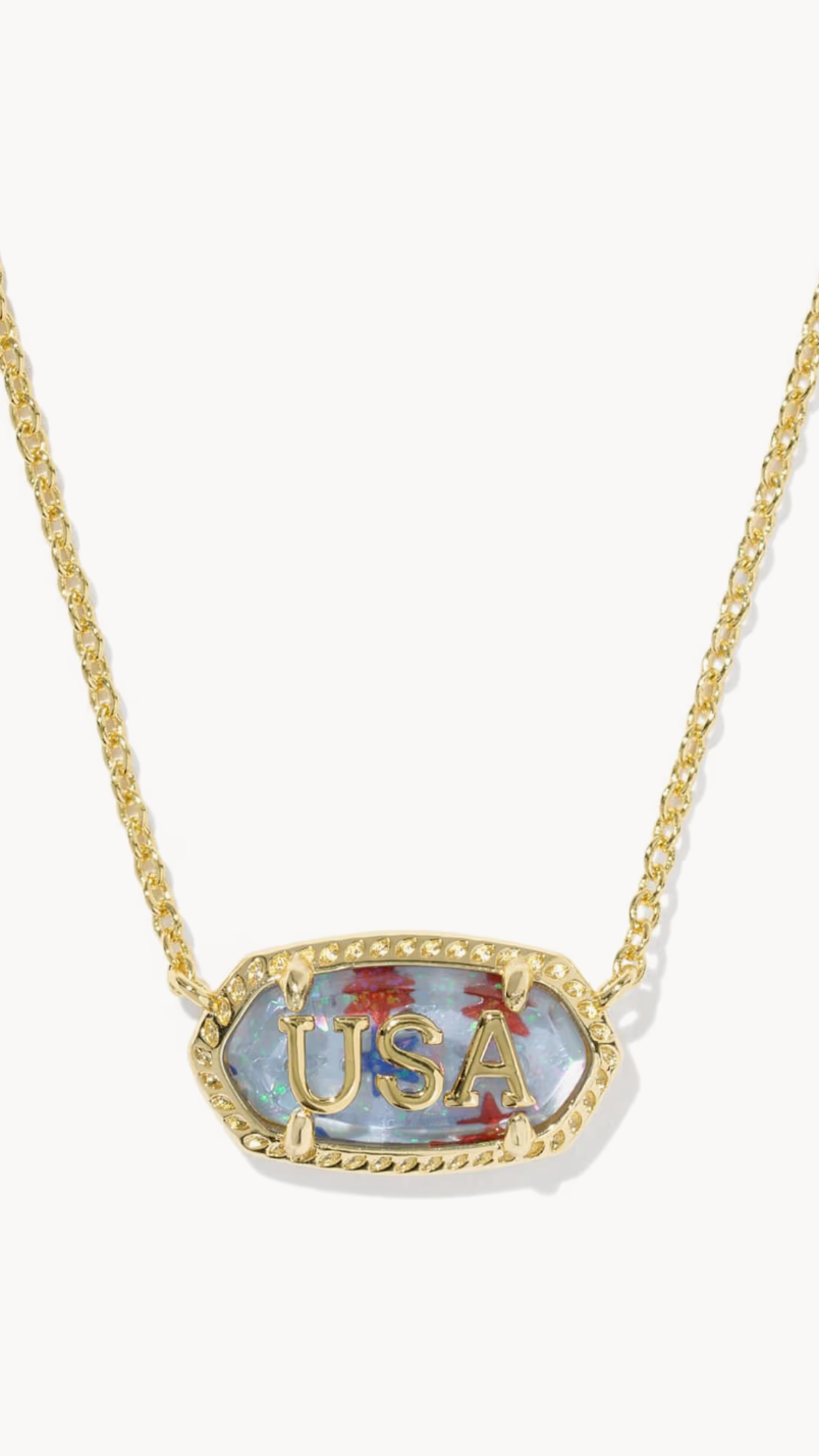 Kendra Scott - Elisa USA Pendant Gold