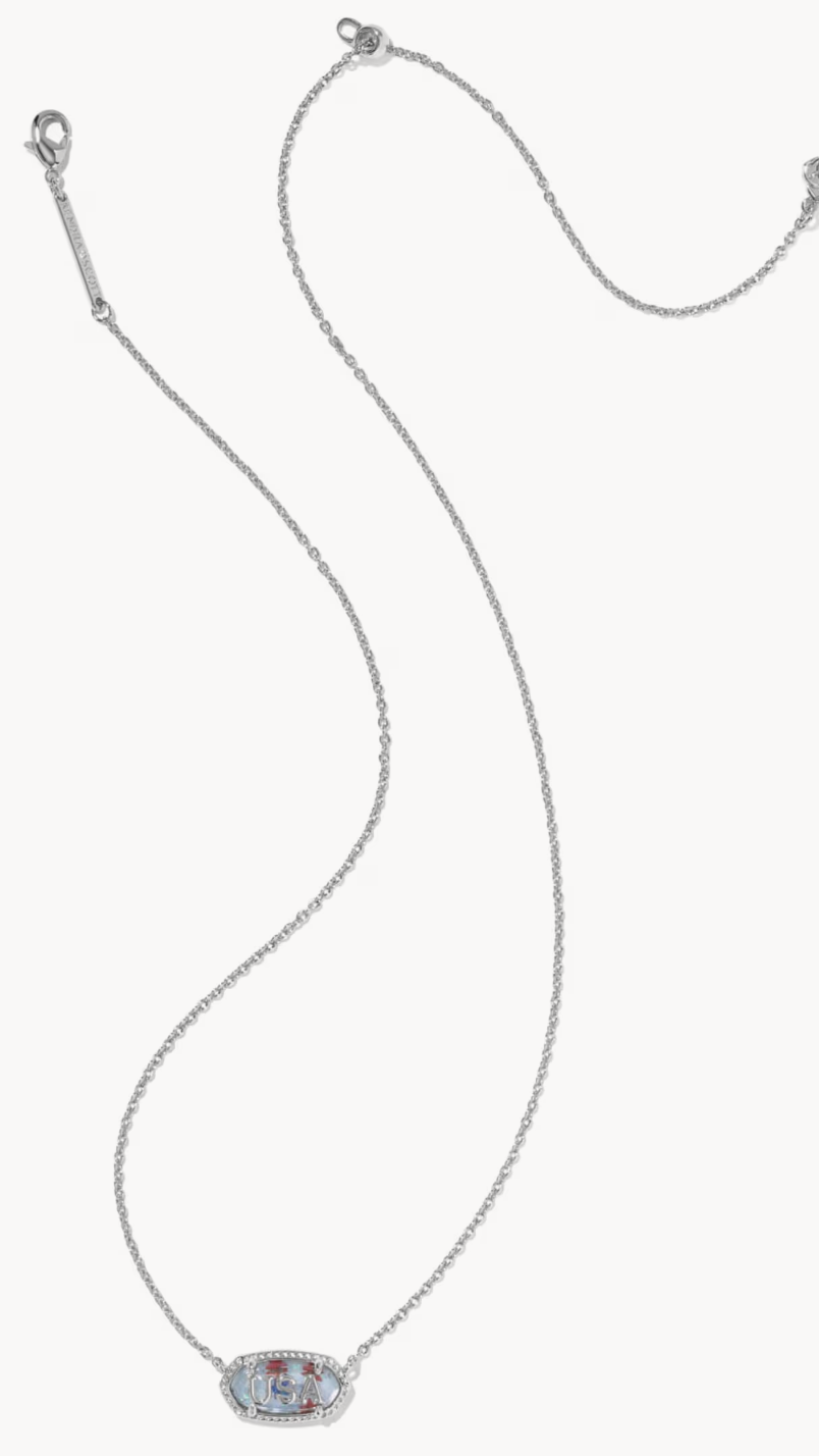 Kendra Scott Elisa USA Pendant - Rhod
