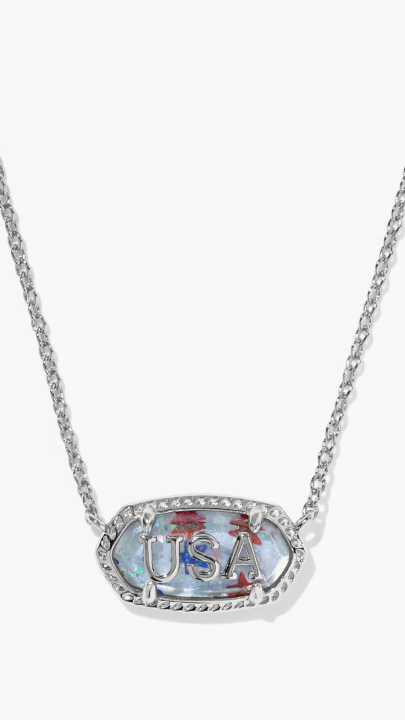 Kendra Scott Elisa USA Pendant - Rhod