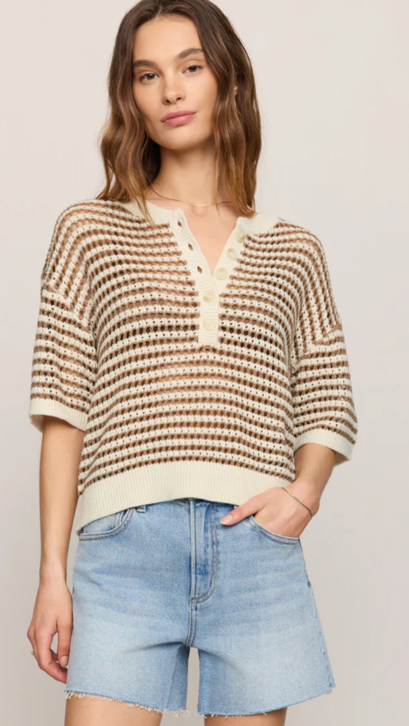 Z Supply Kylo Striped Sweater - Taro