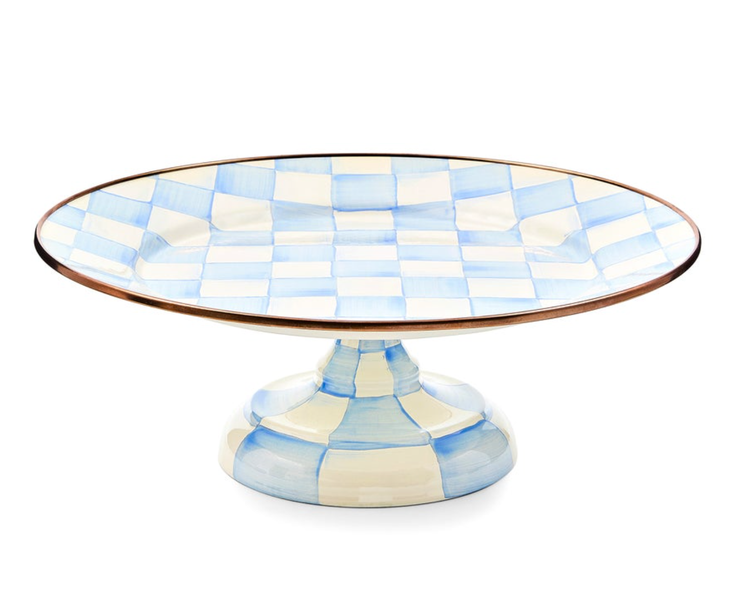 Sky Check Small Pedestal Platter