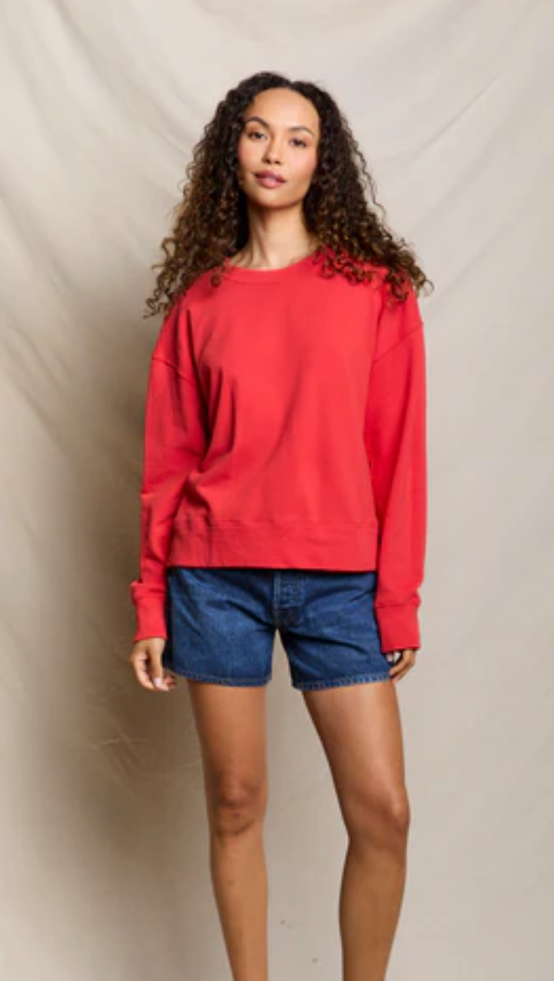 Perfectwhitetee - French Terry Pullover Poppy Red