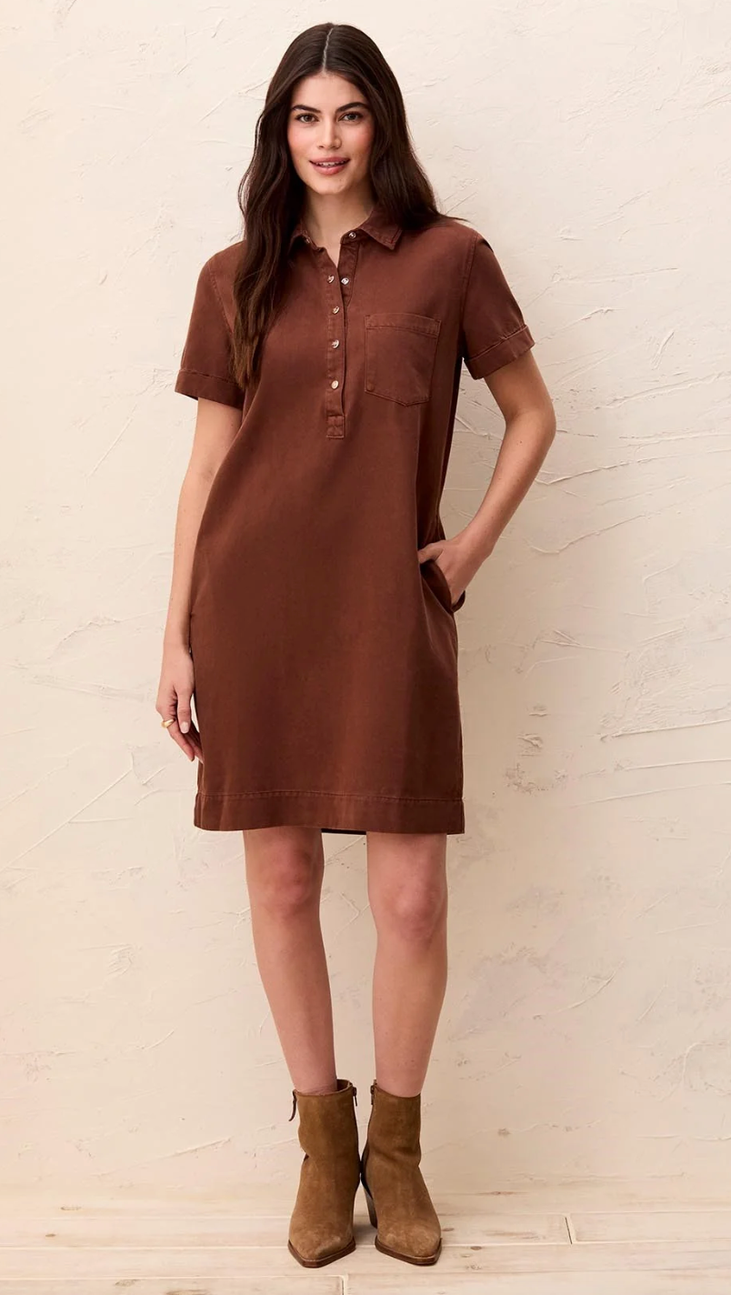 Tribal - Pop Over Shirt Dress Rusticbrown