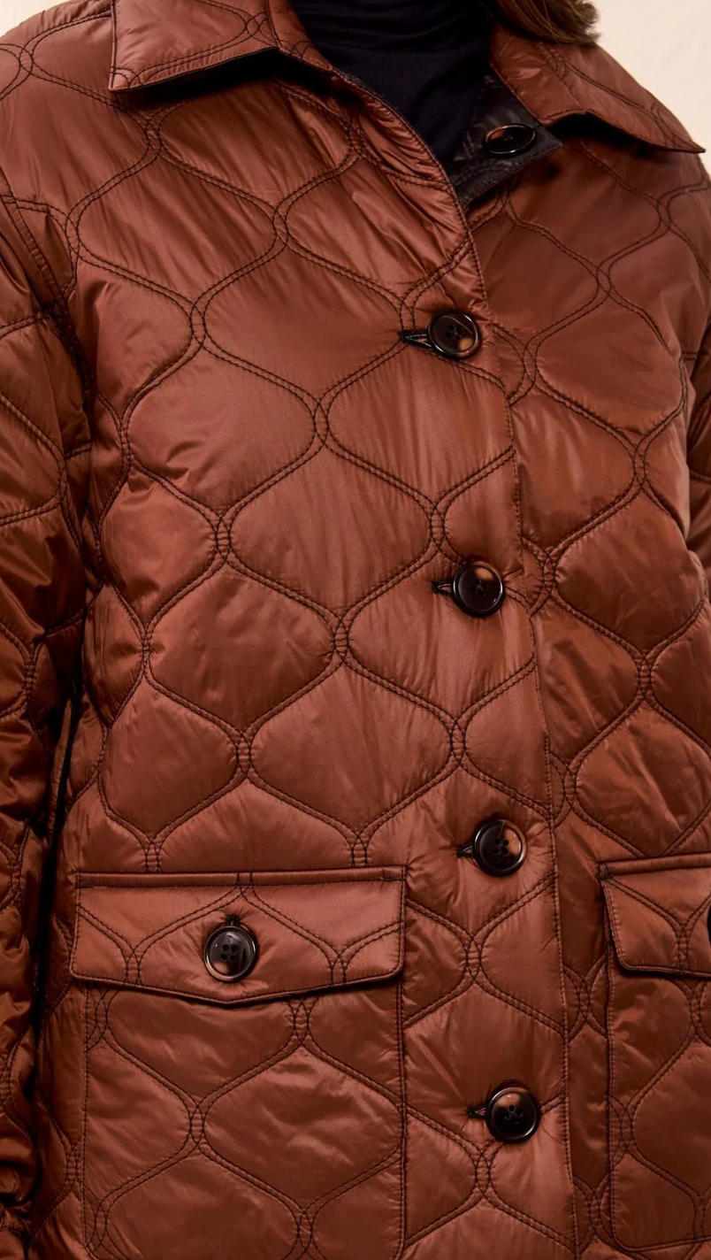 Tribal - Quilted Reversible Jacket Black/Brown