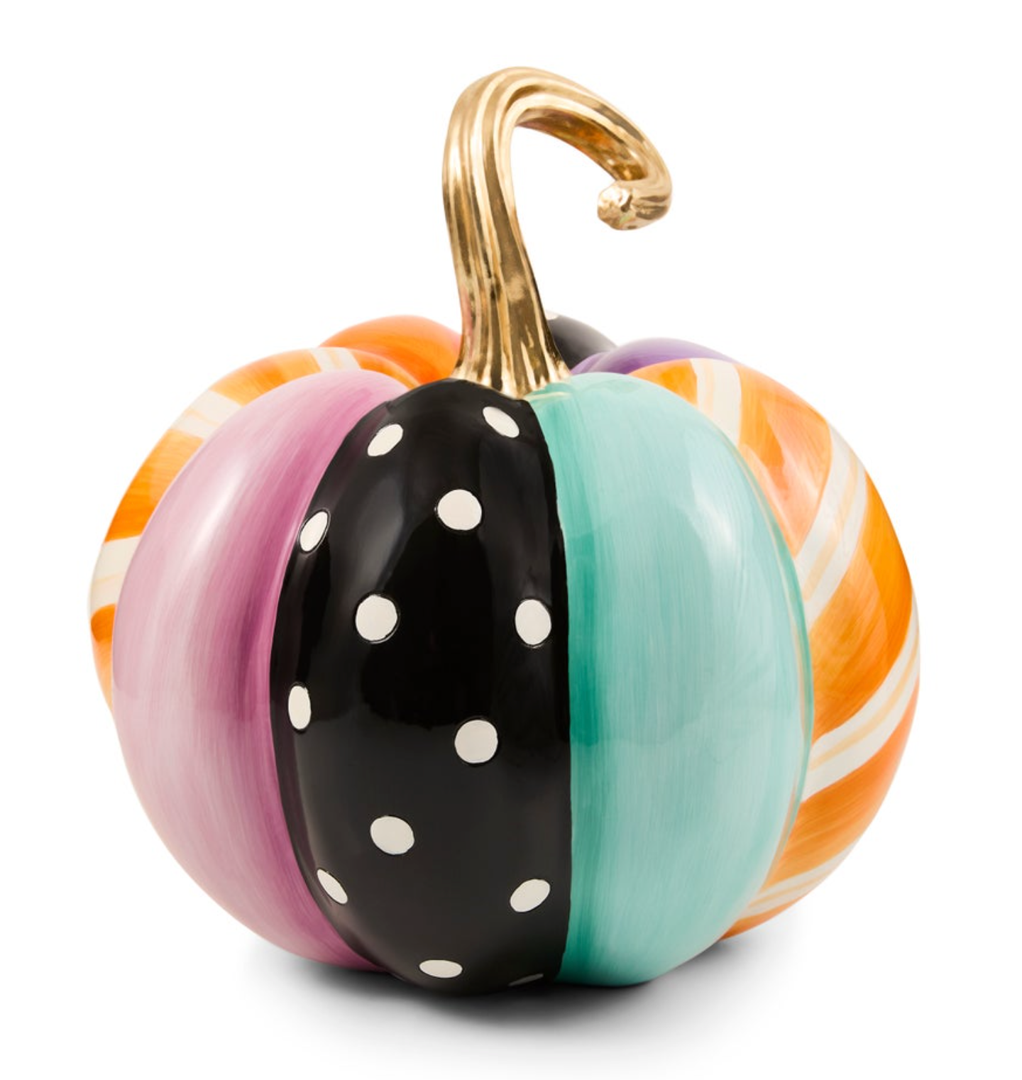 MacKenzie-Childs - Whimsey Patchwork Squashed Pumpkin