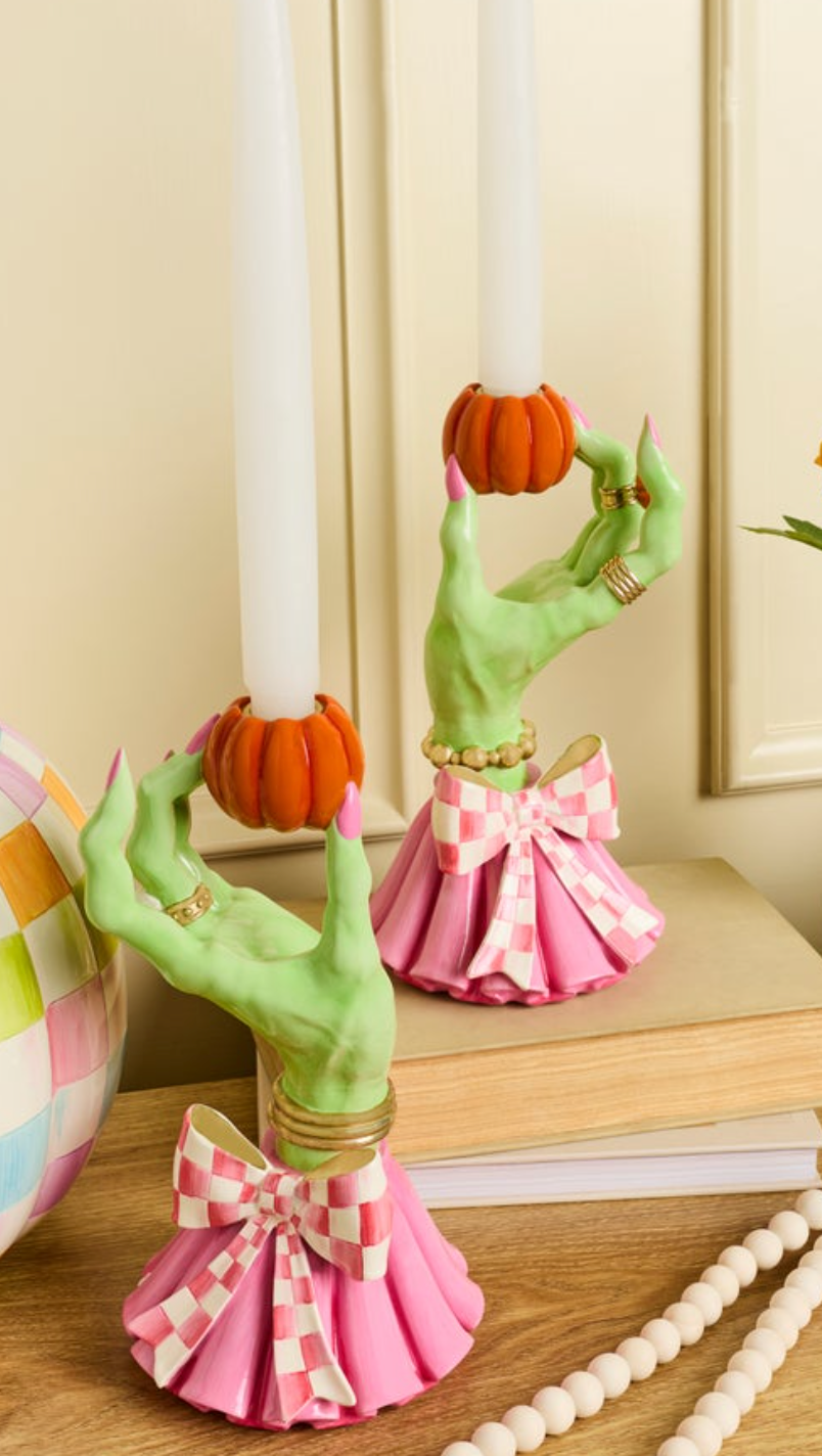 MacKenzie-Childs - Glam 'O' Ween Hand Candle Set