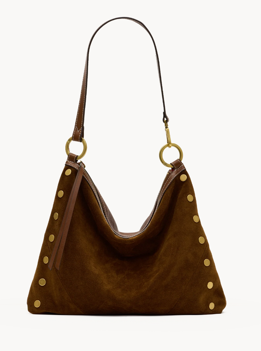 Hammitt Kyle Large Cinnamon Suede/ Antique Gold