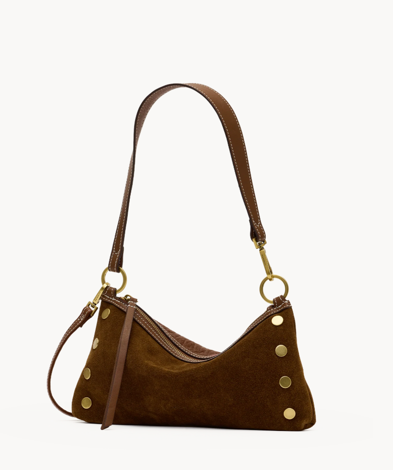 Hammitt Kyle Small Cinnamon Suede/Antique Gold