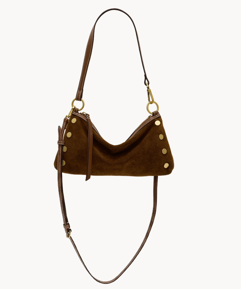 Hammitt Kyle Small Cinnamon Suede/Antique Gold