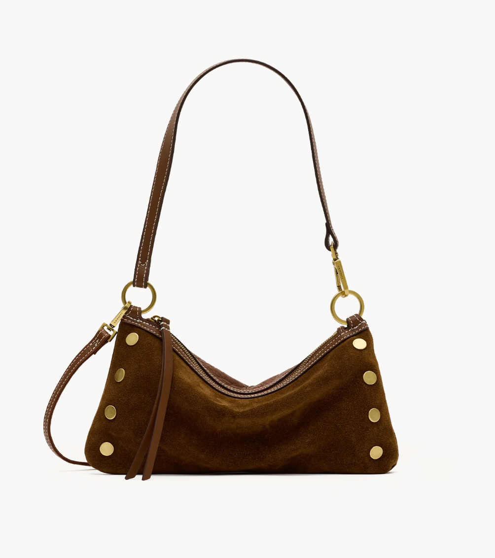 Hammitt Kyle Small Cinnamon Suede/Antique Gold