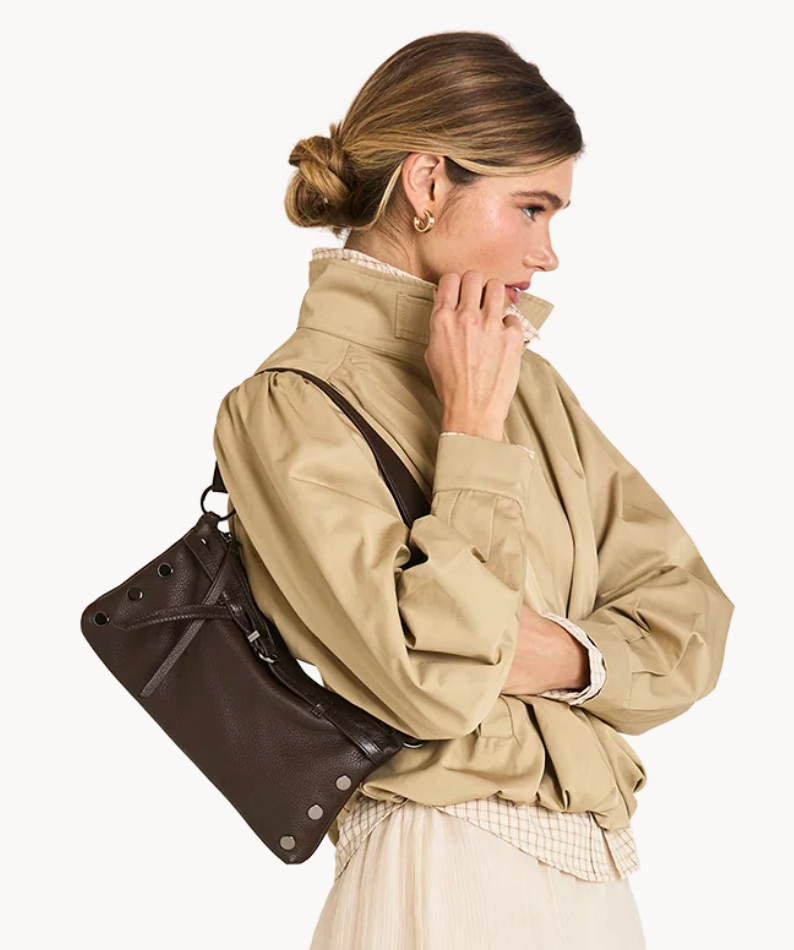 Hammitt Kyle Small Belted Espresso & Gunmetal