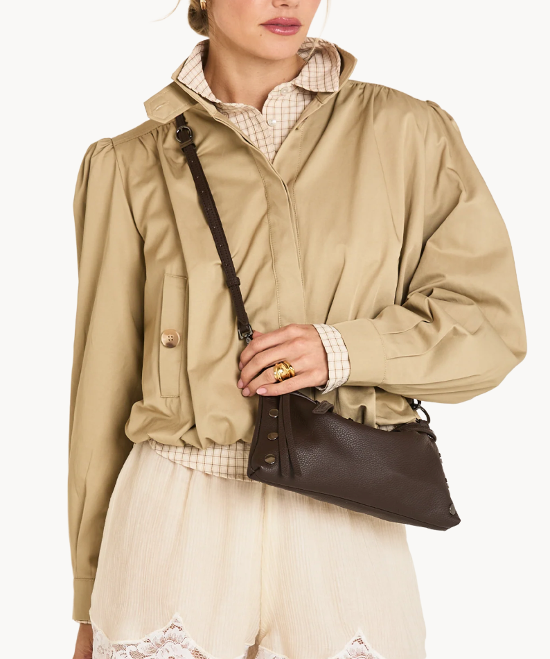 Hammitt Kyle Small Belted Espresso & Gunmetal