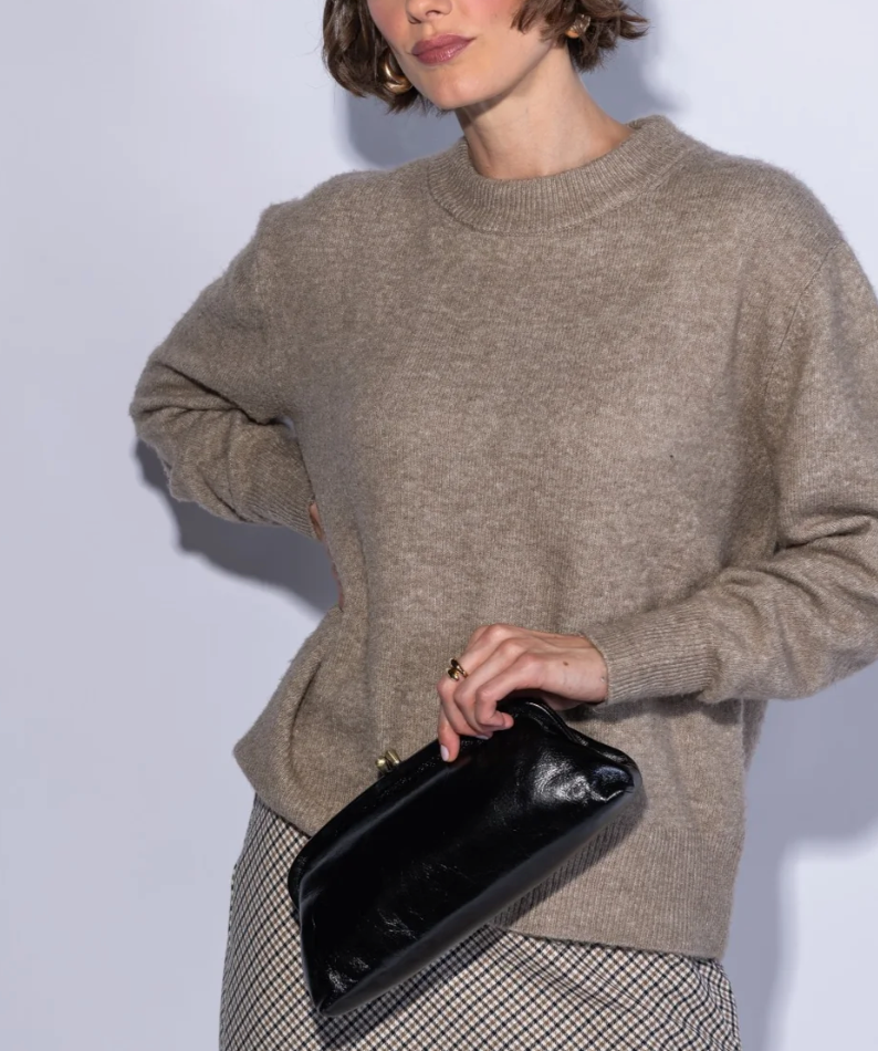 HOBO Alba Frame Small Shoulder Bag Black