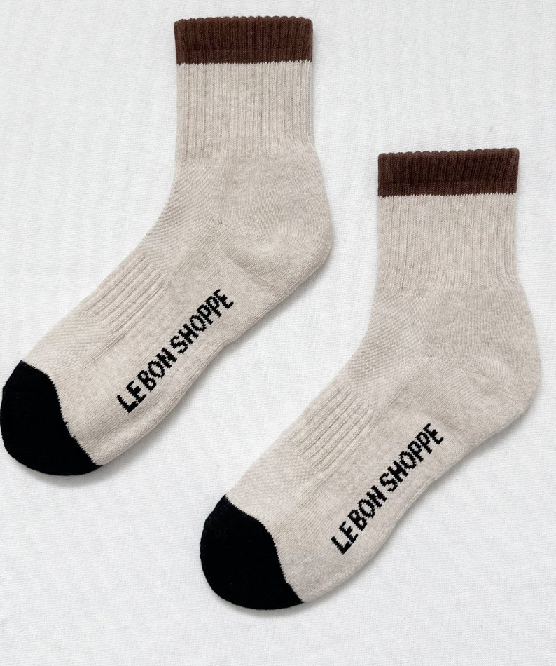 Le Bon Shoppe - Color Block Girlfriend Socks Black/Coffee