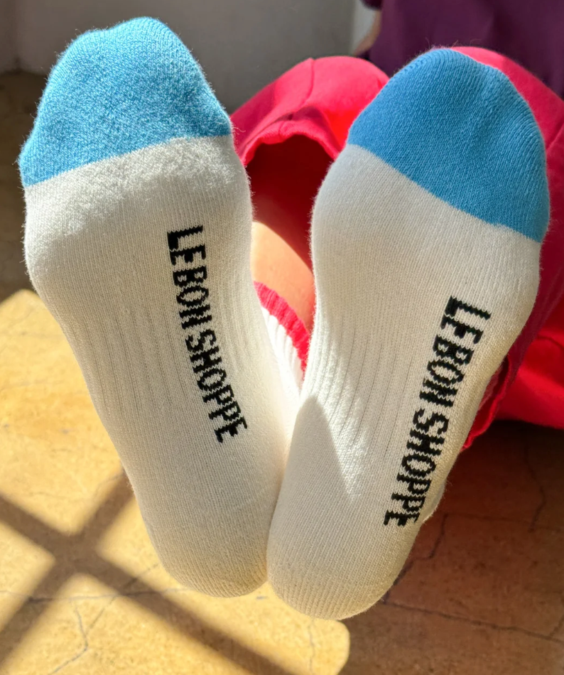 Le Bon Shoppe - Color Block Girlfriend Socks Blue/Red