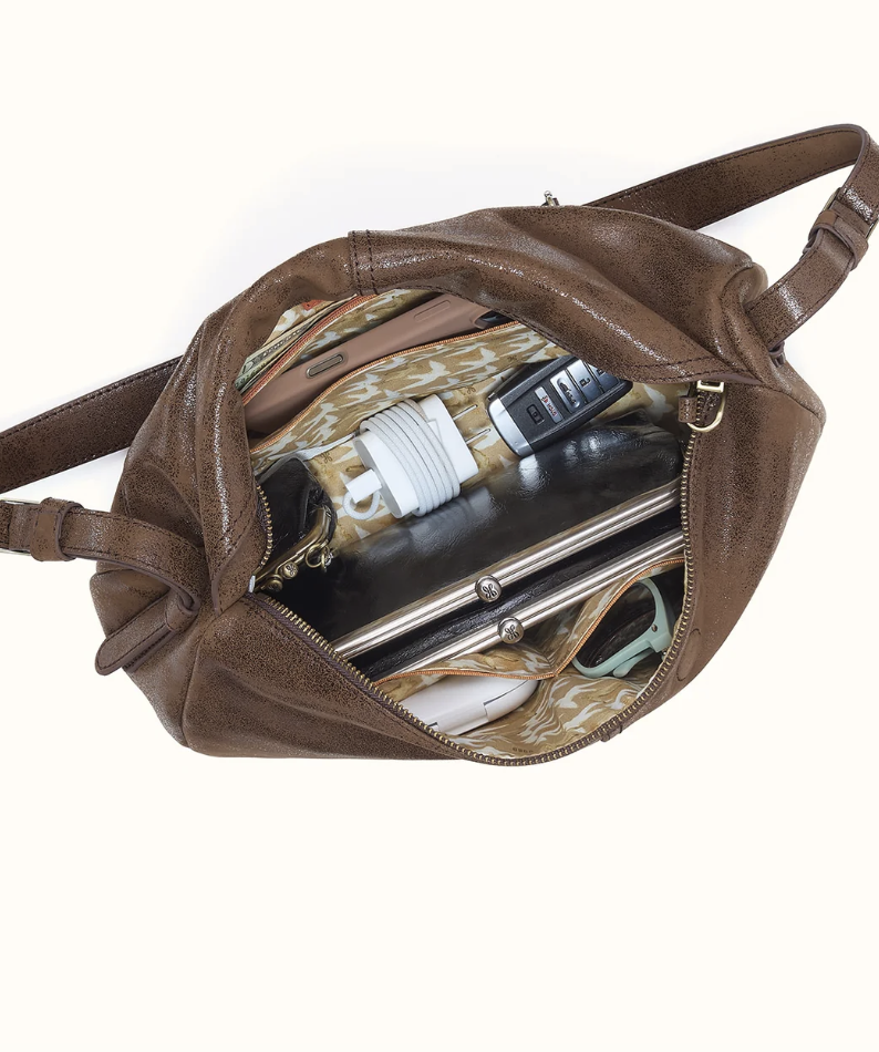 HOBO Contour Shoulder Crossbody Mocha