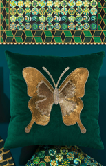 Emerald Butterfly Pillow