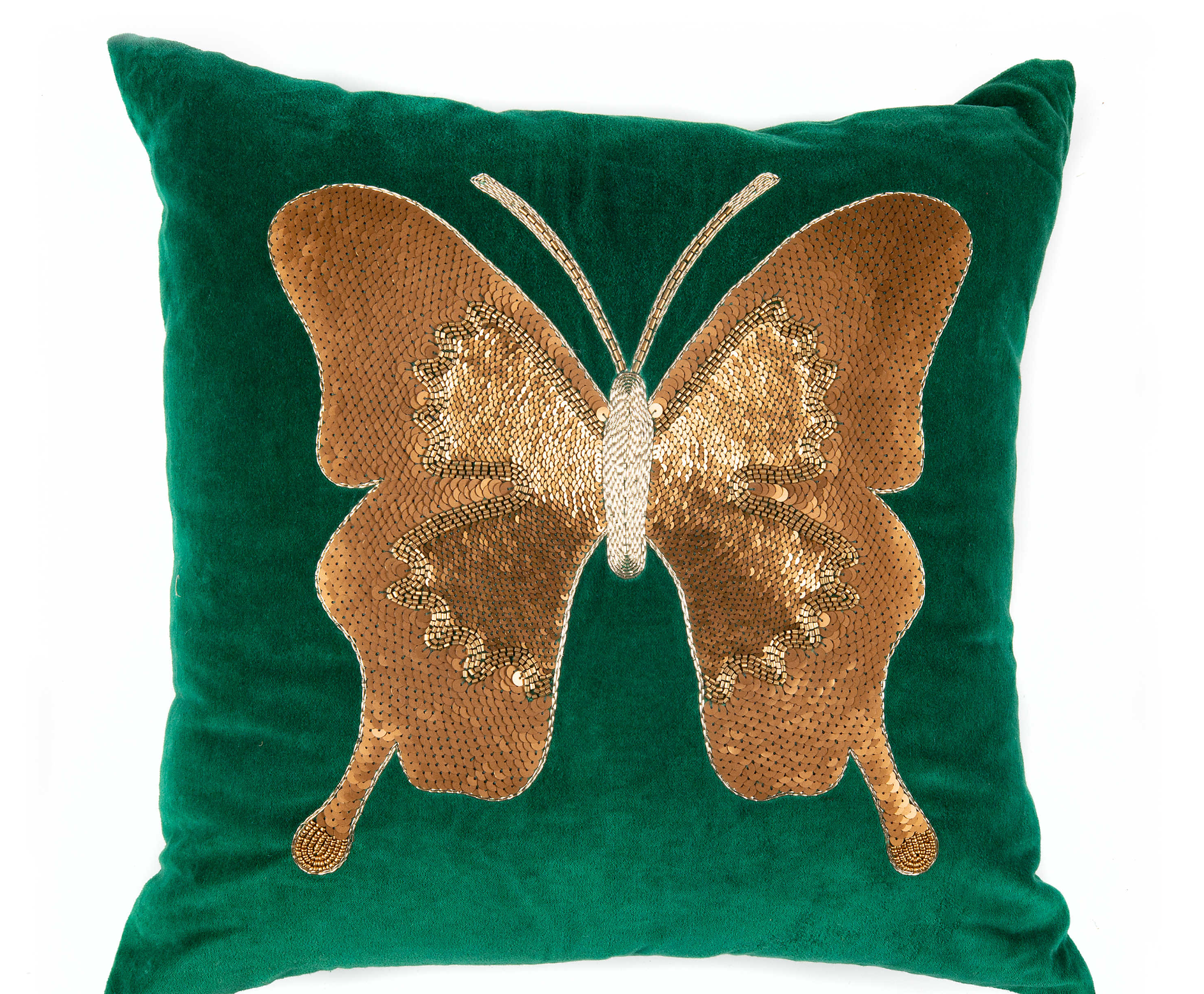 Emerald Butterfly Pillow