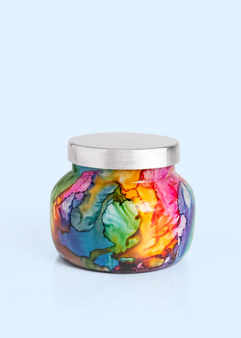 8 oz. Watercolor Rainbow Candle - Volcano