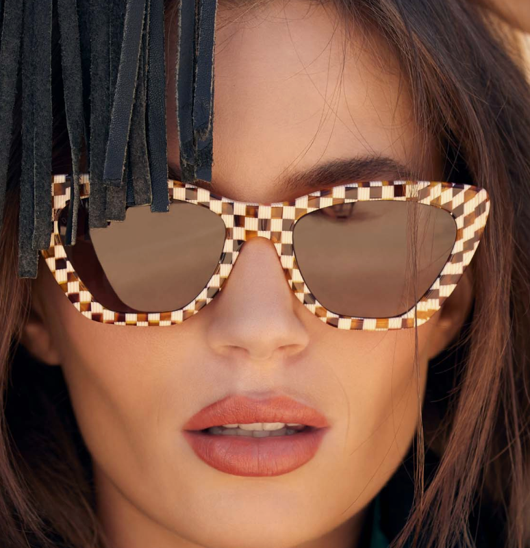Camila Chestnut Sunglasses - Weave Brown