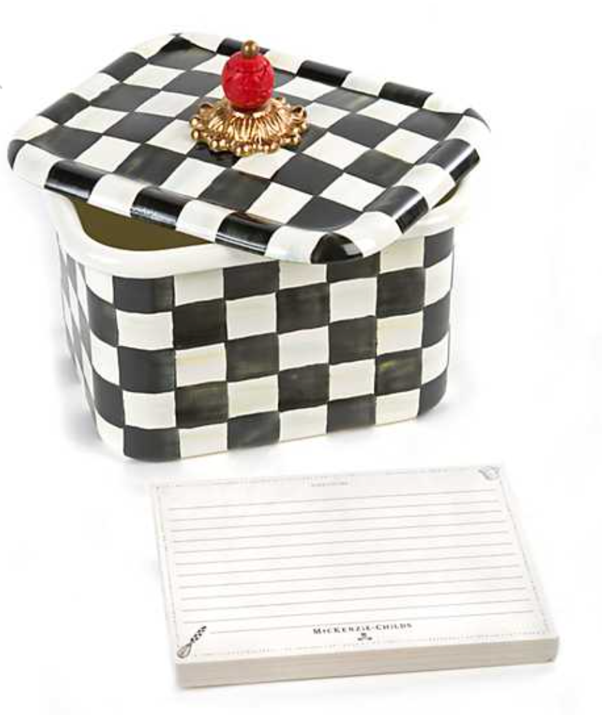 Courtly Check Recipe Box